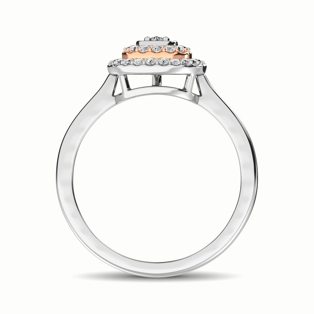 10K Two Tone 1/4 Ct.Tw. Diamond Fashion Ring