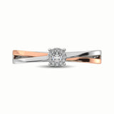 10K Two Tone 1/10 Ct.Tw. Diamond Engagement Ring