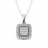 14K White Gold 1/6 Ct.Tw. Diamond Pendant