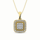 10K Yellow Gold 1/6 Ct.Tw. Diamond Pendant