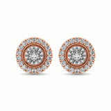 10K Rose Gold 1/3 Ct.Tw. Diamond Stud Earrings