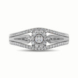 10K White Gold 1/3 Ct.Tw. Diamond Engagement Ring