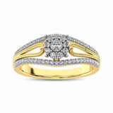 10K Yellow Gold 1/3 Ct.Tw. Diamond Engagement Ring