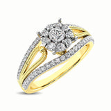 10K Yellow Gold 1/3 Ct.Tw. Diamond Engagement Ring