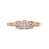 10K Rose Gold 1/3 Ct.Tw. Diamond Fashion Ring