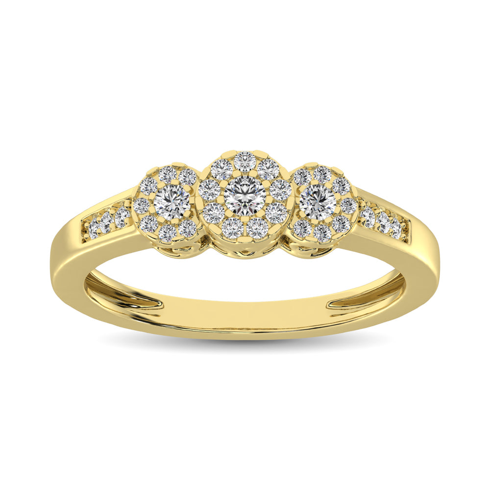 10K Yellow Gold 1/3 Ct.Tw. Diamond Fashion Ring