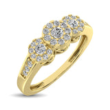 10K Yellow Gold 1/3 Ct.Tw. Diamond Fashion Ring