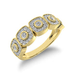 10K Yellow Gold 2/5 Ct.Tw. Diamond Fashion Ring With Milgrain Detail