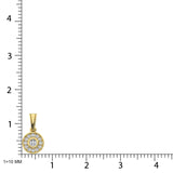 10K Yellow Gold 1/6 Ct.Tw. Diamond Round Shape Pendant