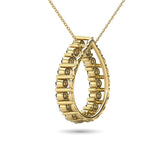 14K Yellow Gold 3/8 Ct.Tw. Diamond Tear Drop Pendant