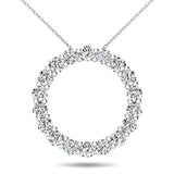 14K White Gold 2/5 Ct.Tw. Diamond Circle Pendant