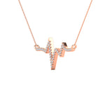 10K Rose Gold 1/6 Ct.Tw. Diamond Heart Necklace