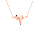 10K Rose Gold 1/6 Ct.Tw. Diamond Heart Necklace