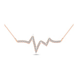 10K Rose Gold 1/6 Ct.Tw. Diamond Heart Necklace
