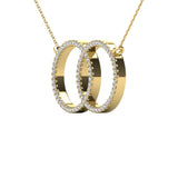 10K Yellow Gold 1/5 Ct.Tw. Diamond Circle Necklace