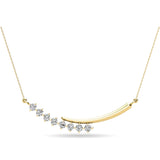 14K Yellow Gold 1/4 Ct.Tw. Diamond Fashion Necklace