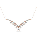 14K Rose Gold 1/3 Ct.Tw. Diamond Star Necklace