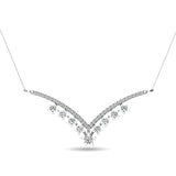 14K White Gold 1/3 Ct.Tw. Diamond Star Necklace