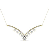 14K Yellow Gold 1/3 Ct.Tw. Diamond  Star Necklace