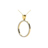 10K Yellow Gold 1/6 Ct.Tw. Diamond Circle Pendant