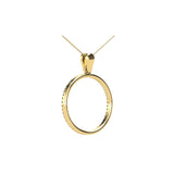 10K Yellow Gold 1/6 Ct.Tw. Diamond Circle Pendant