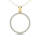 10K Yellow Gold 1/6 Ct.Tw. Diamond Circle Pendant