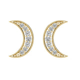 Diamond 1/6 Ct.Tw. Crescent Moon Earrings in 10K Yellow Gold