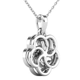 Open Flower Diamond 1/10 Ct.Tw. Pendant