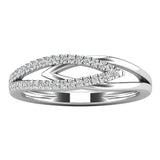 10K White Gold 1/5 Ctw Diamond Fashion Ring