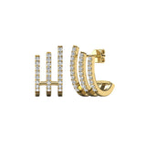 14K Yellow Gold 1/4 Ct.Tw. Diamond Fashion Earrings