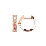 10K Rose Gold 1/6 Ct.Tw. Diamond Hoop Earrings