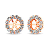 14K Rose Gold Diamond 1/2 Ct.Tw. Earrings Jacket