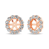 14K Rose Gold Diamond 3/4 Ct.Tw. Earrings Jacket