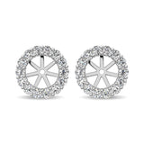 14K White Gold Diamond 1/4 Ct.Tw. Earrings Jacket