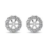 14K White Gold Diamond 1/2 Ct.Tw. Earrings Jacket