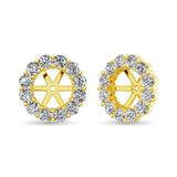 14K Yellow Gold Diamond 1/2 Ct.Tw. Earrings Jacket
