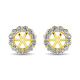 14K Yellow Gold Diamond 1/2 Ct.Tw. Earrings Jacket