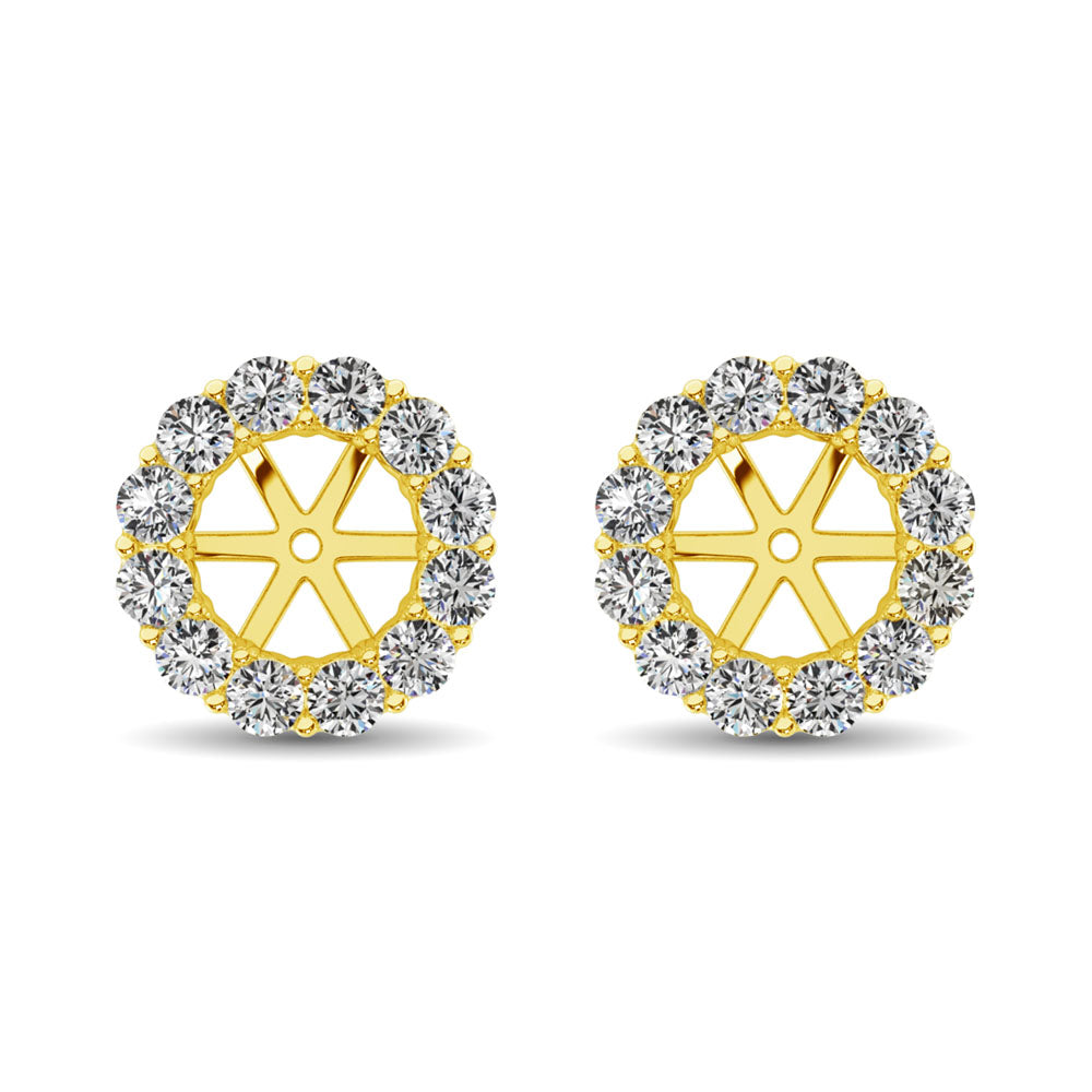 14K Yellow Gold Diamond 3/4 Ct.Tw. Earrings Jacket