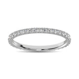 14K White Gold Diamond 3/8 Ct.Tw. 9 Stone Anniversary Band