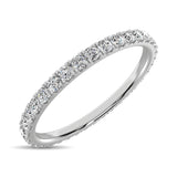 14K White Gold Diamond 3/8 Ct.Tw. 9 Stone Anniversary Band