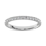 14K White Gold Diamond 5/8 Ct.Tw. 9 Stone Anniversary Band