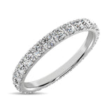 14K White Gold Diamond 7/8 Ct.Tw. 9 Stone Anniversary Band