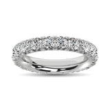 14K White Gold Diamond 3 Ct.Tw. 9 Stone Anniversary Band