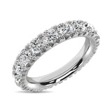 14K White Gold Diamond 3 Ct.Tw. 9 Stone Anniversary Band