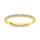 14K Yellow Gold Diamond 3/8 Ct.Tw. 9 Stone Anniversary Band