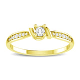 10K Yellow Gold 1/6 Ct.Tw. Diamond Fashion Ring