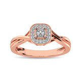 10K Rose Gold Diamond 1/6 Ct.Tw. Promise Ring