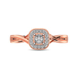 10K Rose Gold Diamond 1/6 Ct.Tw. Promise Ring