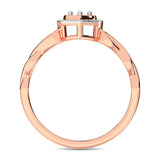 10K Rose Gold Diamond 1/10 Ct.Tw. Heart Ring