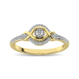 10K Yellow Gold Diamond 1/6 Ct.Tw. Promise Ring